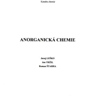 Anorganická chemie - I. vydání 1999